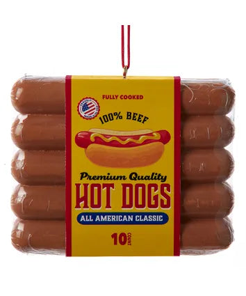 Hot Dog Package Ornament