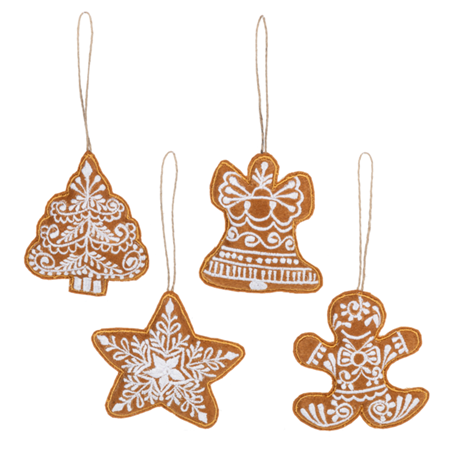 Stitched Gingerbread Icon Ornament