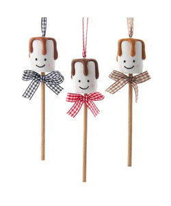 Marshmallow Pops With Plaid Bow Ornament