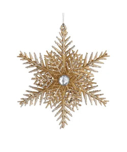 Champagne Gold Snowflake Ornament