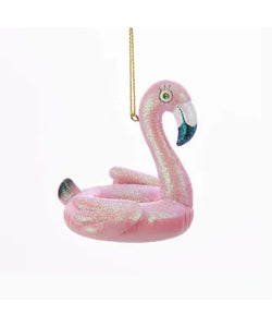 Pink Flamingo Pool Float Ornament