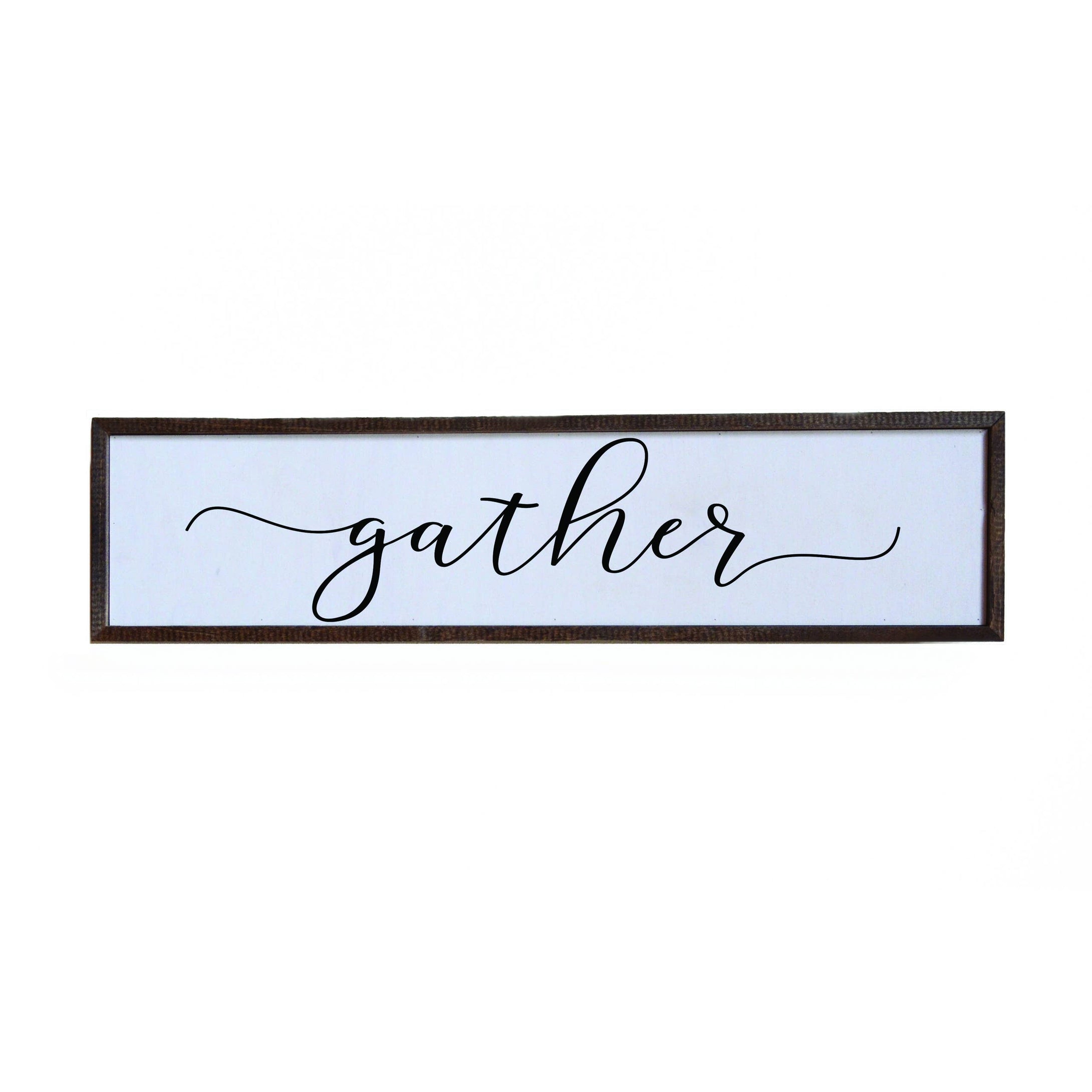 “Gather” 24”x6” Modern Farmhouse Wooden Wall Sign
