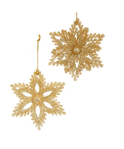 Acrylic Glitter Snowflake Ornament