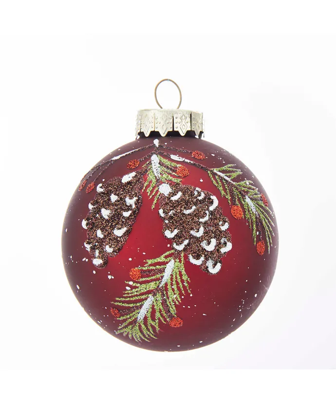 Red Pinecone Ornament