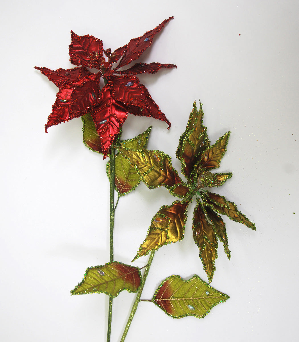 Poinsettia Stem Red/Green