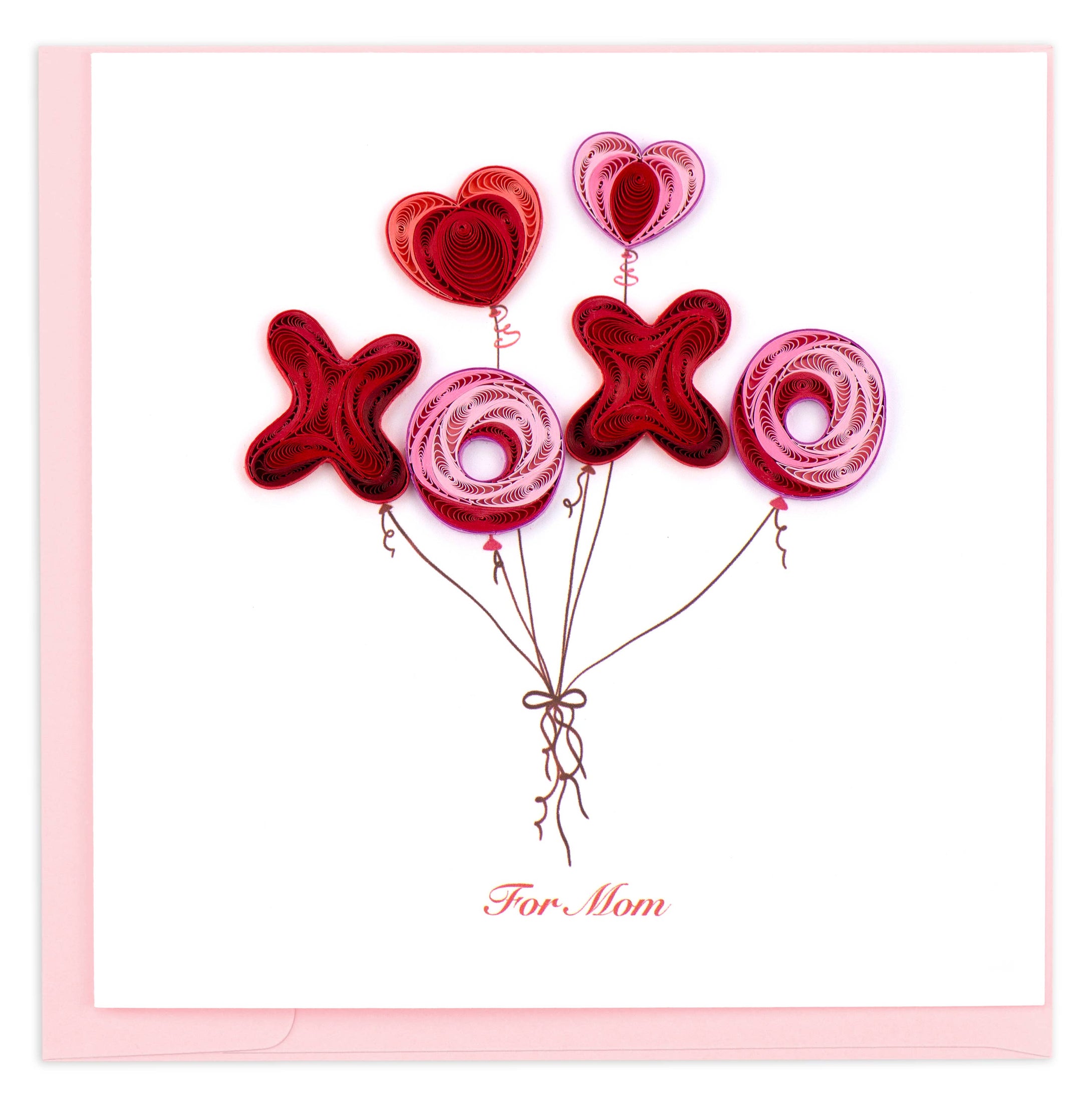 NIQUEA.D Quilled XOXO Balloons Valentine's Day Card