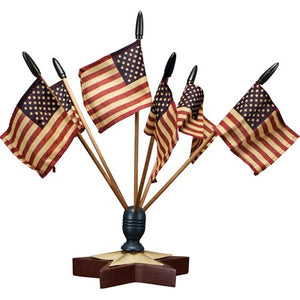Star Flag Finial With Flags
