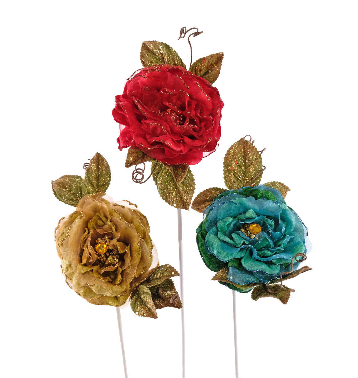 Royal Jeweled Rose Clips 3A