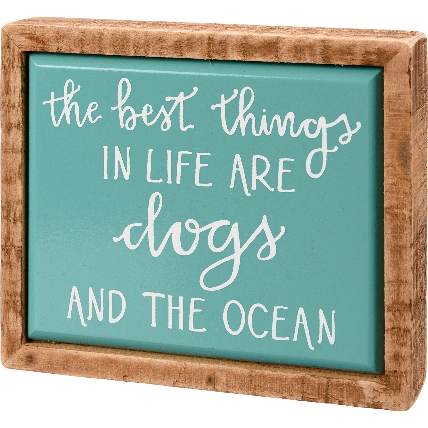 Box Sign Mini - Best Things Are Dogs And The Ocean