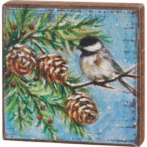 Block Sign - Chickadee