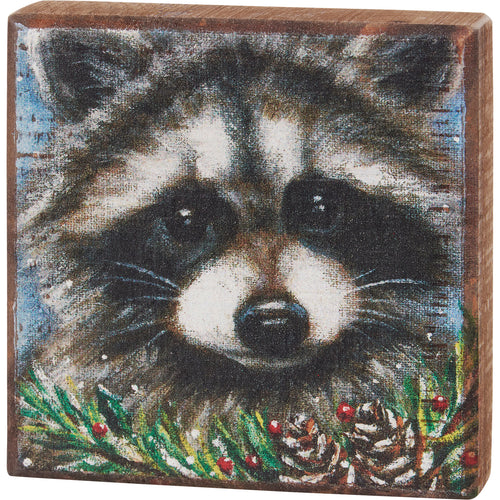 Block Sign - Raccoon