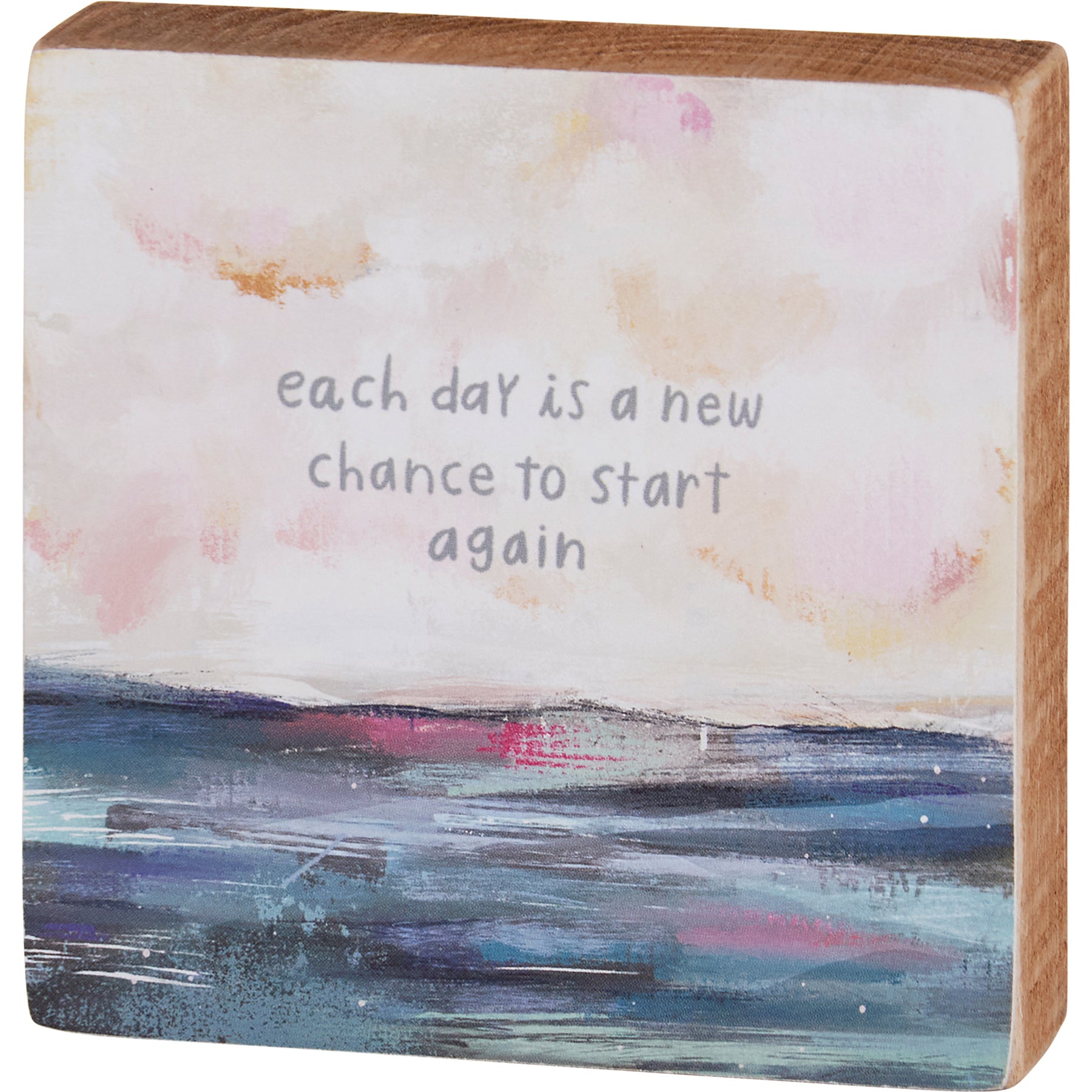 Block Sign - A New Day To Start Again