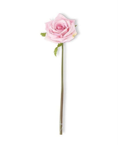 14 Inch Pink Real Touch Full Bloom Rose Stem