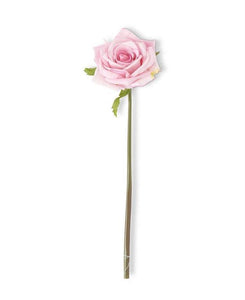 14 Inch Pink Real Touch Full Bloom Rose Stem
