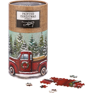 “Red Truck” Painted Christmas Puzzle