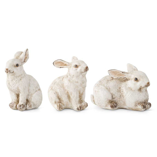 Assorted Small Gray Resin Bunnies (3 Styles)