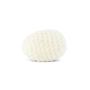 White Crocheted Easter Egg 2.5”