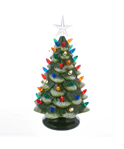 Classic Ceramic LED Light Up Christmas Tree Table Piece