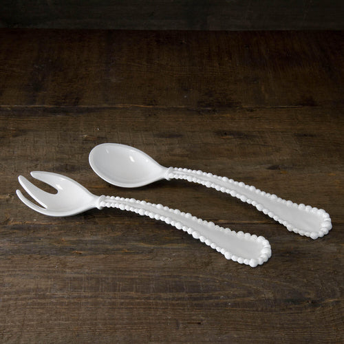 VIDA Alegria Small Salad Servers White