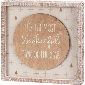 “Most Wonderful Time” Inset Box Sign