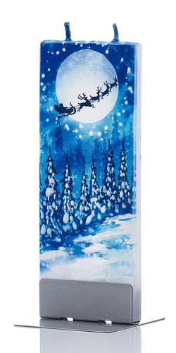 “Santa's Flying Sleigh & Reindeer” Flat Homemade Candle