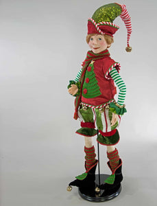 Christmas Elf Doll Green -32"
