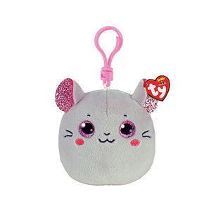 Catnip the Mouse Mini Ty Squish-A-Boos with Clip