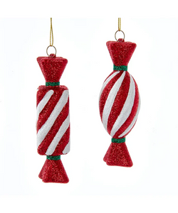 Red & White Peppermint Candy Ornament