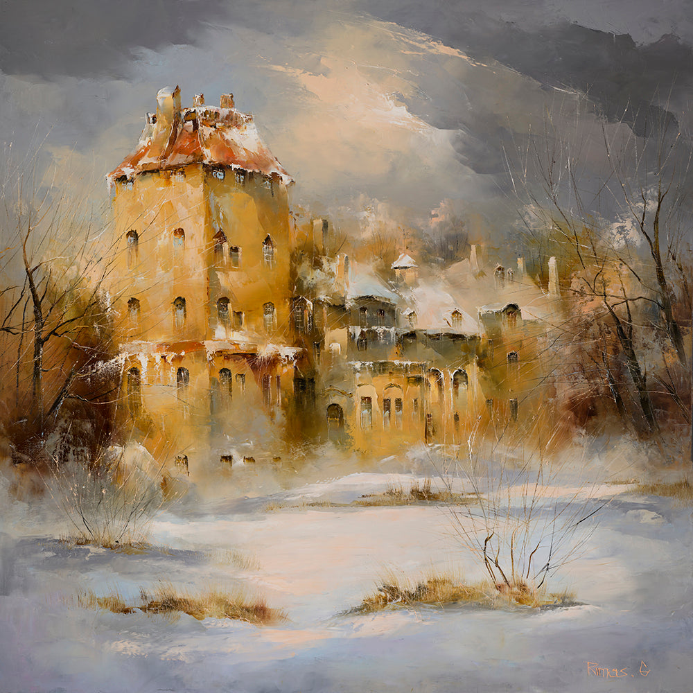 Fonthill Castle in winter by Rimas