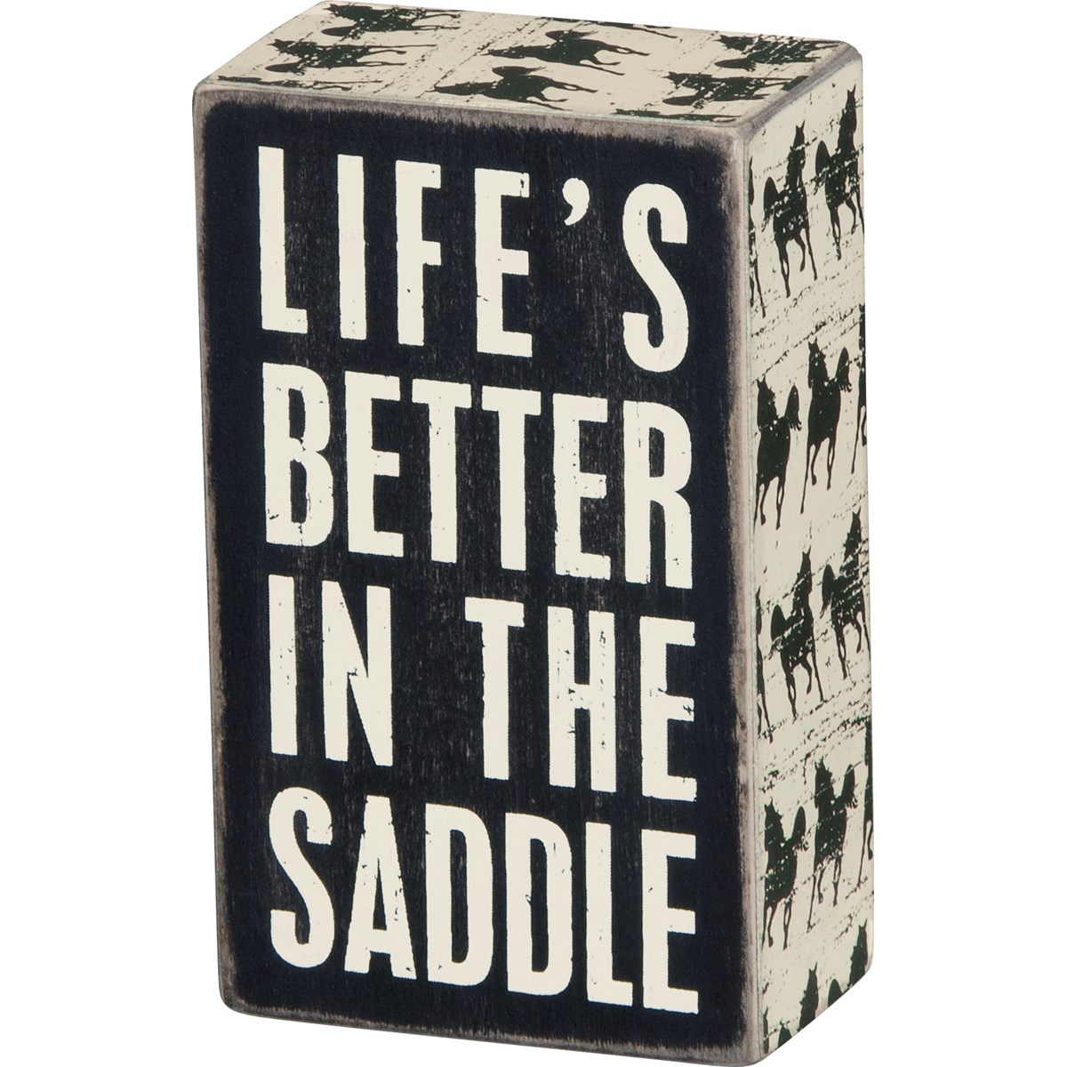 “In the Saddle” Box Sign
