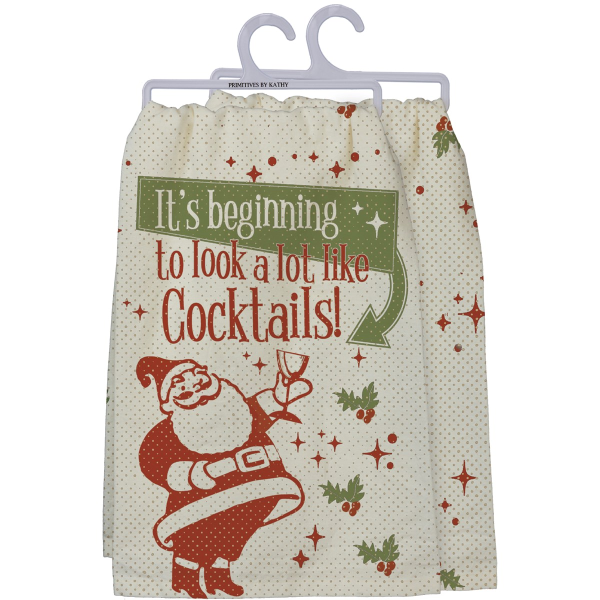 “Look a Lot Like Cocktails” Christmas Kitchen Towel