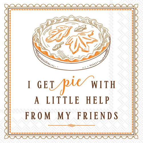 “I Get Pie” Thanksgiving & Fall Cocktail Napkins