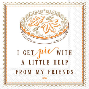 “I Get Pie” Thanksgiving & Fall Cocktail Napkins