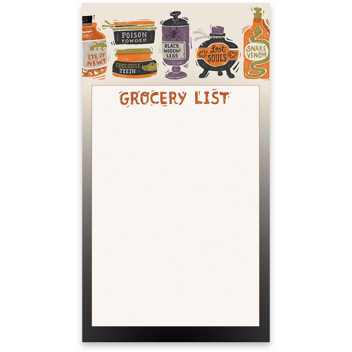 “Grocery List” Halloween Large Notepad