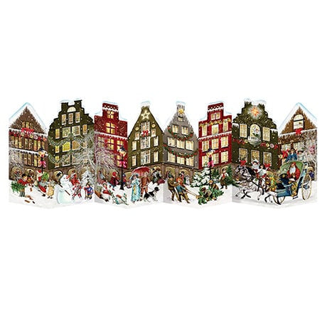 Free-Standing Christmas Street Advent Calendar