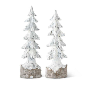 Resin Antique Silver and White Trees (Grad Sizes)