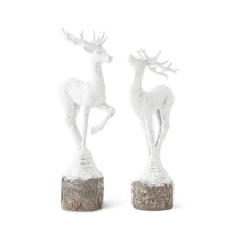 Resin Antique Silver and White Reindeer