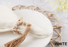 Wood Bead Tassel Napkin Ring