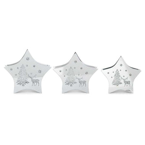 Mirrored Star Tabletops With LED Winter Scene Cutout Grad. Sizes