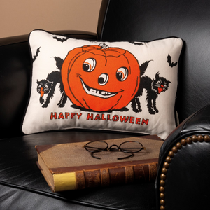 “Happy Halloween” Vintage-Inspired Pillow