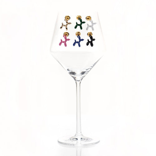 “Balloon Animal Dog” Wine Glass Charms