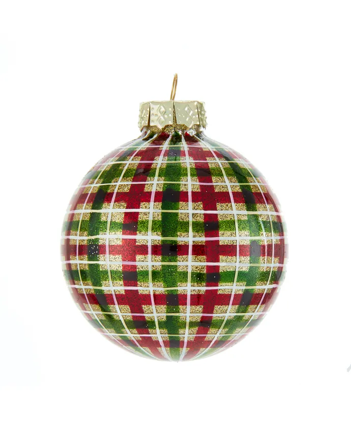 Red & Green Plaid Ornament