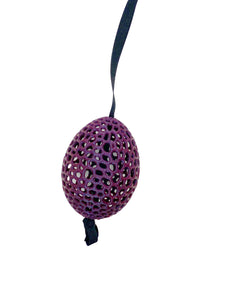 Hand-Created Bright Lace Easter Egg Decoration