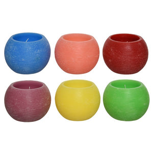 Candle citronella round 6col ass outdoor