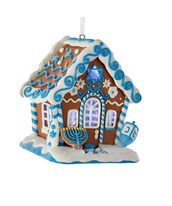 Light-Up Hanukkah Gingerbread House Ornament