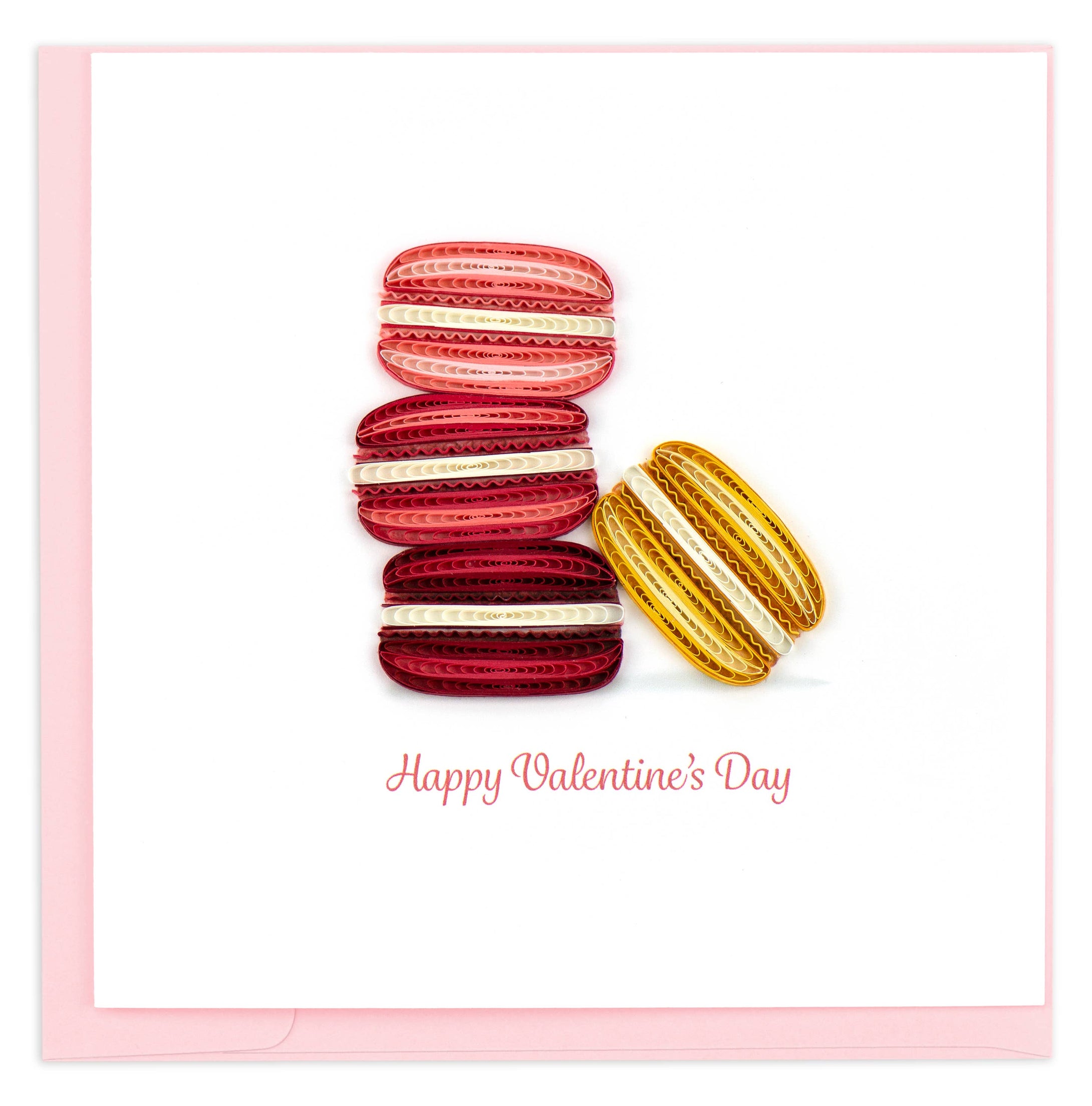 NIQUEA.D Quilled Macarons Valentine's Day Card