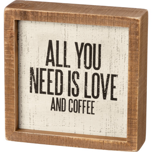 “Love Coffee” Inset Box Sign