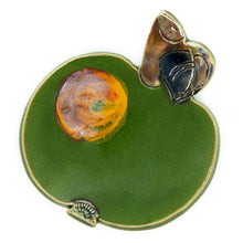 Apple-shaped Ceramic Teabag / Spoon Holder