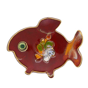 Large Ceramic Fish soap dish/teabag holder