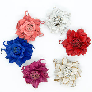 Flower Pin / Leather
